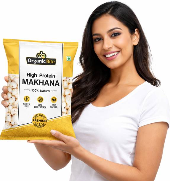 Organic Bite High Protein Makhana | 100% Natural Fox Nuts | Gluten Free & Zero Cholesterol