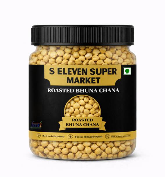 S Eleven Super Market Whole Un Salted Withoust Husk Roasted Bhuna Chana Jar/Chickpeas/Bhuna Chana Chana