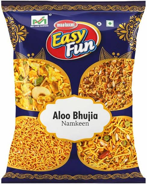 easy fun Aloo Bhujia Namkeen Crunchy Spicy Potato Sev Indian Snack 400g Pack