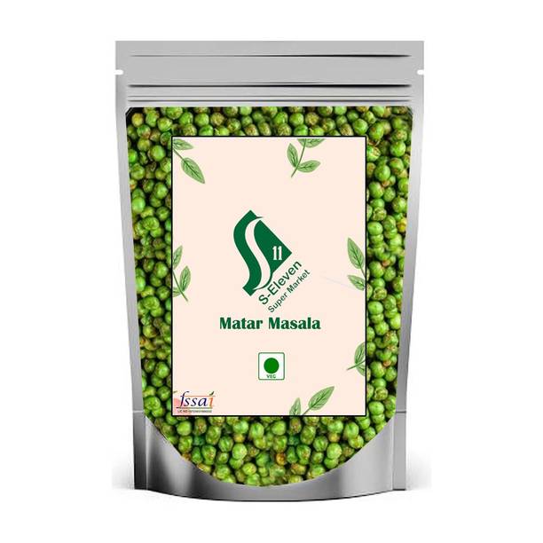 S Eleven Super Market S eleven-Crispy Fried Green Masala Peas/Vatana/Matar Namkeen Green Peas