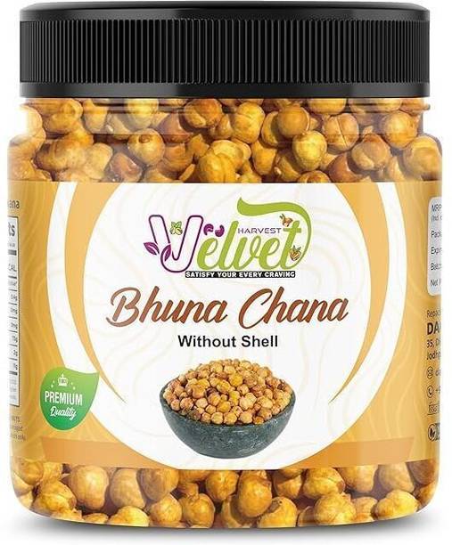 VELVET HARVEST Roasted Chana/Bhuna Chana | Namkeen Snack | Healthy & Gluten-Free| Roasted Chana Chana