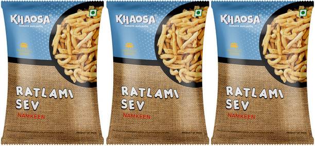 KHAOSA Ratlami Sev 600Gm (200Gm x 3) Bhujia Sev