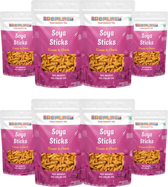 PROMUNCH Soya Sticks Cream & onion Crispy snacks No Palm Oil And Maida