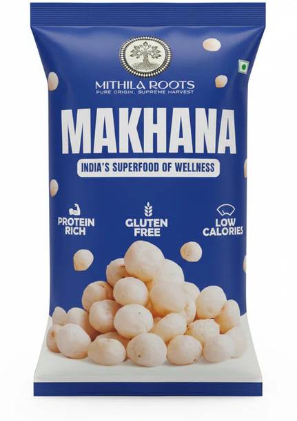 MITHILA ROOTS PURE ORIGIN, SUPREME HARVEST Mithila Roots Plain Raw Makhana (Fox Nuts) | Natural