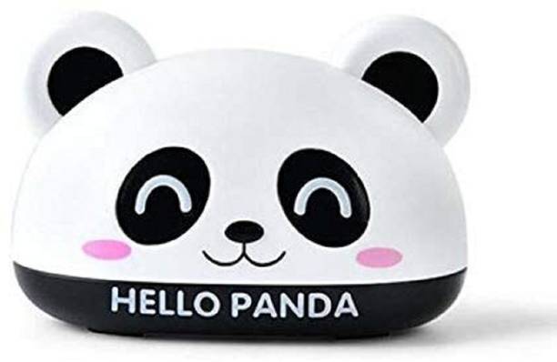 KEETLY Plastic Cute Panda Soap Box Holder With Cover Bathroom Storage Shelves Racks