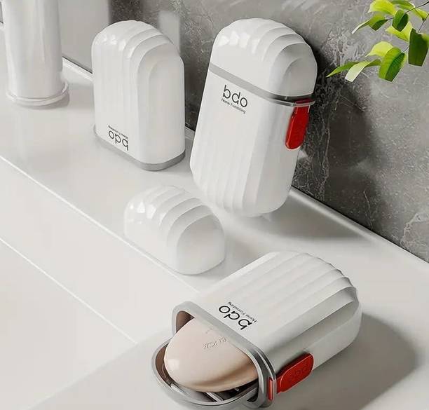 Varsha Soap Travel Container, Portable Soap Case with Lid, Leakproof Soap Box