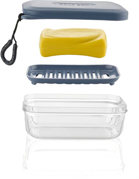 ZENOVIA Portable Brown Soap Holder Box for Travel, Camping & Home Use