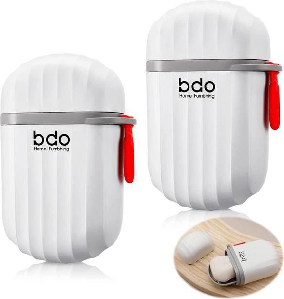 बेयरपेपे 2 Piece Soap Box Container for Bathroom Travel Soap Case With Tray