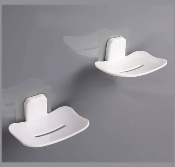 kroywen Soap Holder for Bathroom - Self-Adhesive Wall-Mounted Soap Case