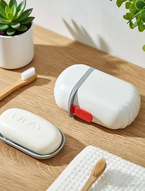 HAPANI STORE Portable Soap Dishes Leak Proof Soap Container Home Bathroom Plastic Soap Box