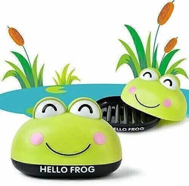 Flywind Frog Soap Box Bathroom Soap Holder with Case Lid Jewelry Storage Box