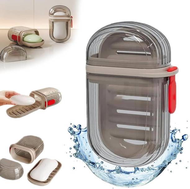 BRVIMA Travel Soap Box - Plastic Transparent Waterproof Portable Soap Dish Box