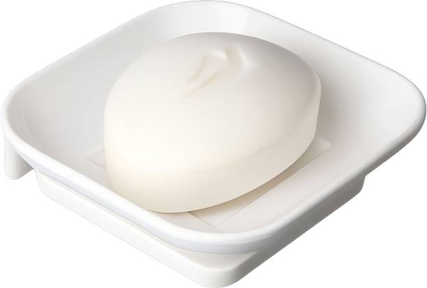 Fossa Classic Ceramic Unbreakable Soap Dish for Bathroom & Kitchen Glossy Finish