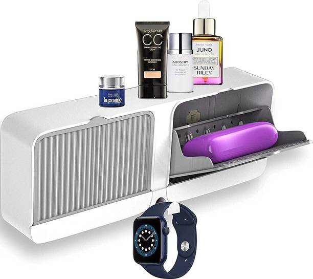 घनु Double Bar Soap Dish with Drainage Box, Premium Plastic Soap Holder, Soap Saver for Shower