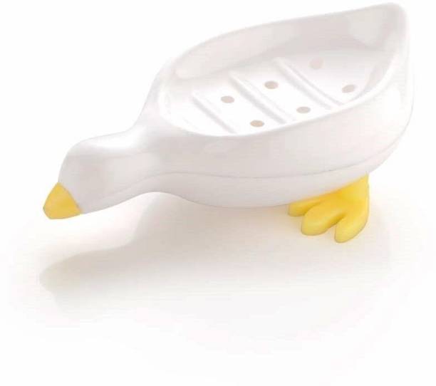 Eventa Duck Shape Soap Dish with Drain Holes | Cute Bird Design for Kitchen & Bathroom