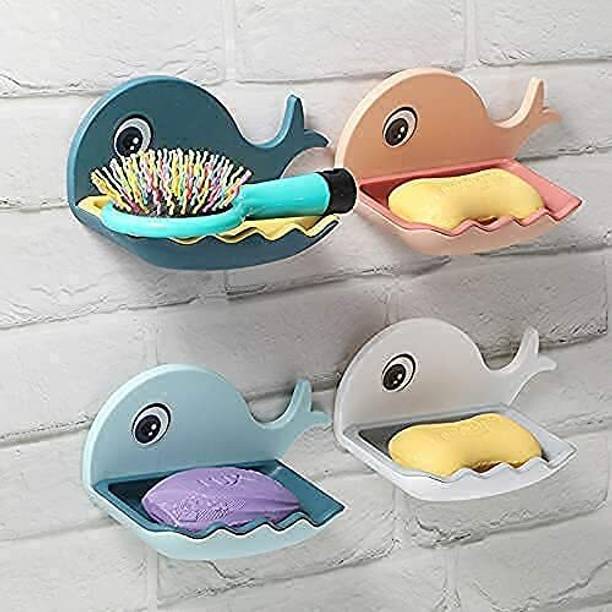 VIHA ENTERPRISE Plastic Soap Holder Box Beautiful Fish Shape Soap Dish Case Holder Bathroom