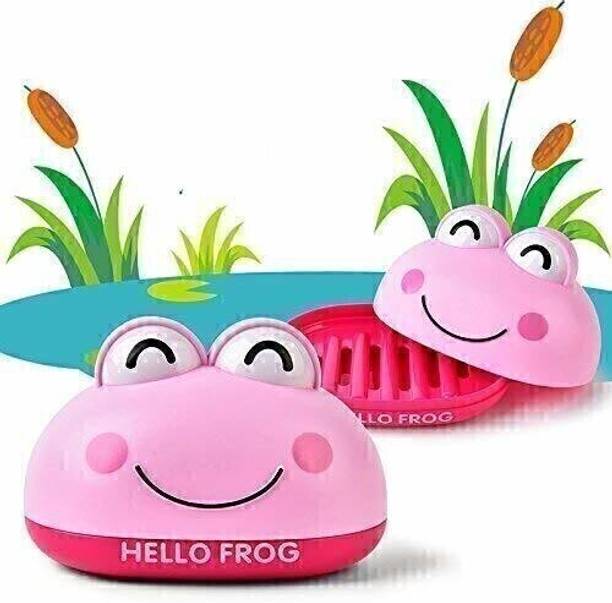 KEETLY Frog Soap Box Bathroom Soap Holder with Case Lid Jewelry Storage Box