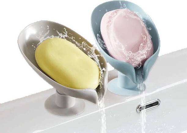 WebDealz Pack of 2 Leaf Shaped Self Draining Suction Cup Soap Dish x2.80