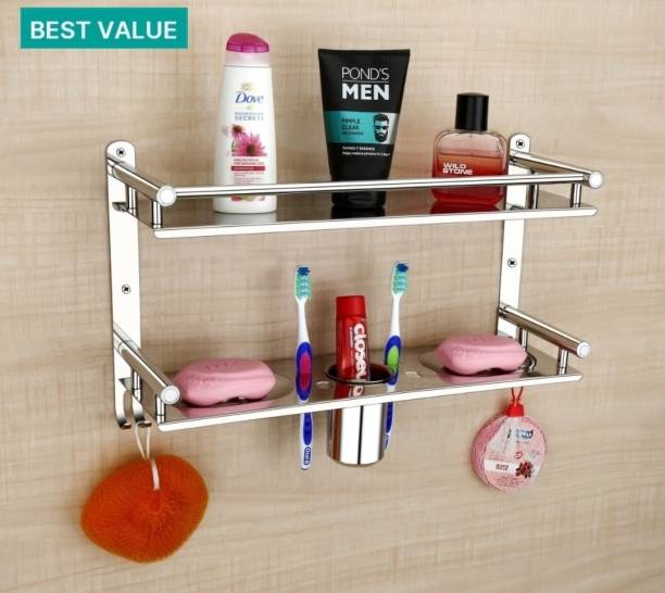Well Set bathroom soap dish Tumbler Holder&Paste-Brush Stand Rack multi purposes