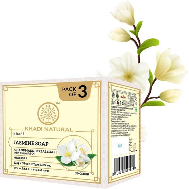 KHADI NATURAL Herbal Jasmine Soap set of 125gm X 3