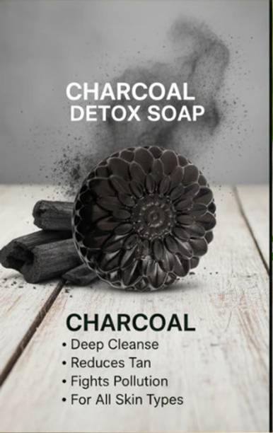 OSUFI Ayurvedic Black Detox Charcoal Soap for Face & Body