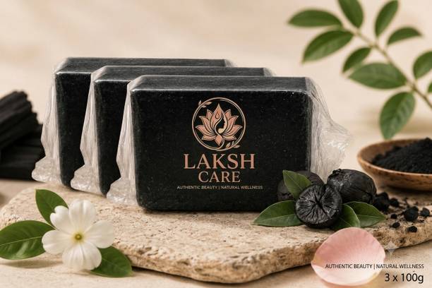 LAKSH CARE Activated Charcoal Hand Made Luxurious bathing Bar