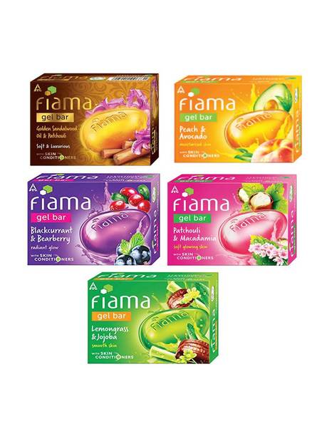 FIAMA Celebration Gel Bar Skin Conditioners Soap (5X75g)