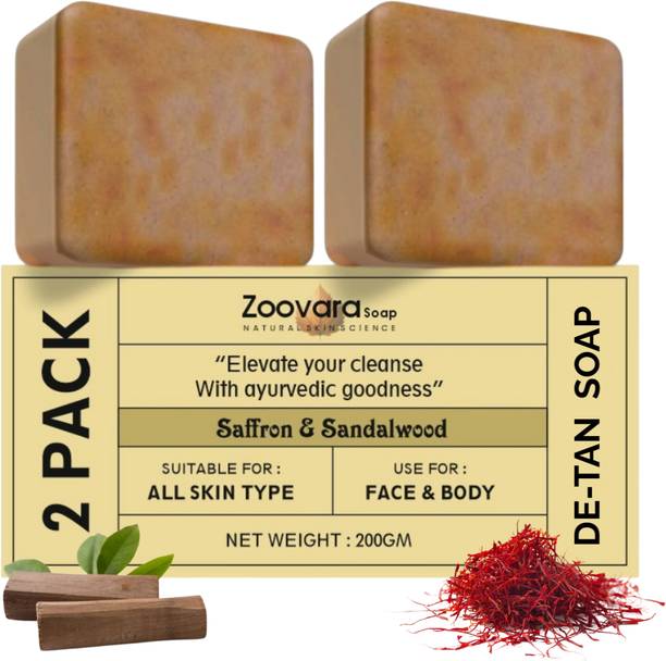 zoovara Sandalwood Soap for Soft, Silky, Glowing, Radiant Smooth Glow.