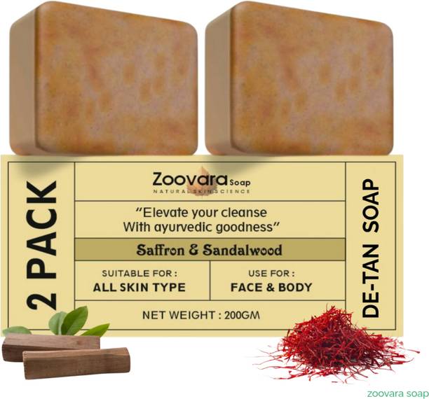 zoovara Sandalwood Soap for Fresh, Glowing, Radiant, Soft Smoothness.