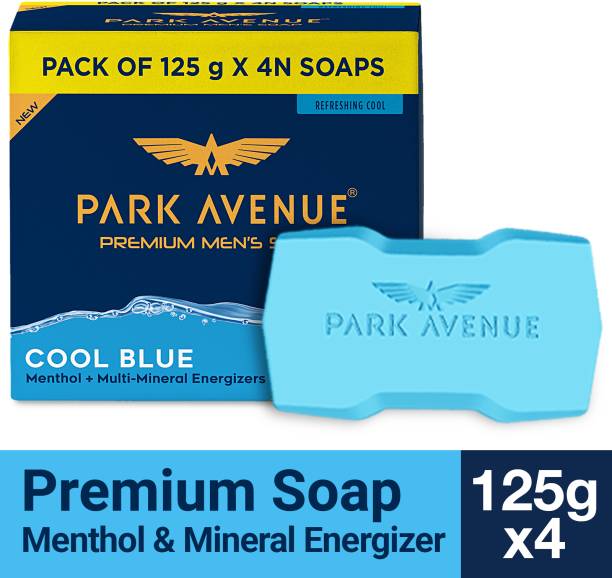 PARK AVENUE Premium Men's Soaps for Bath-Cool Blue-Grade 1 Soap-For All Skin Types