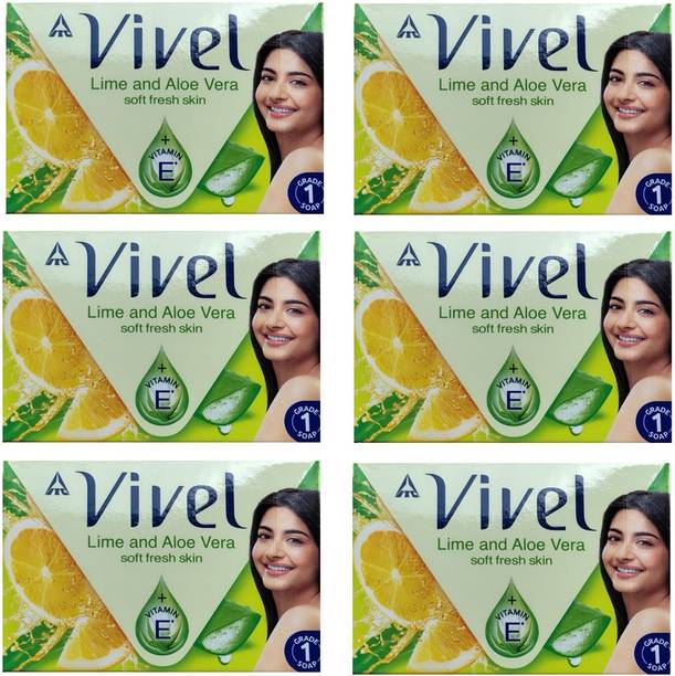विवेल लाइम एन्ड ऐलो वेरा सोप 100जी एक्स 6पीसी = 600जी।