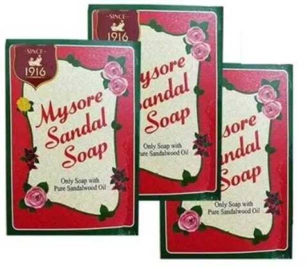 Mysore Sandal SOAP ms sandalwood soap 75g (pack of 3)