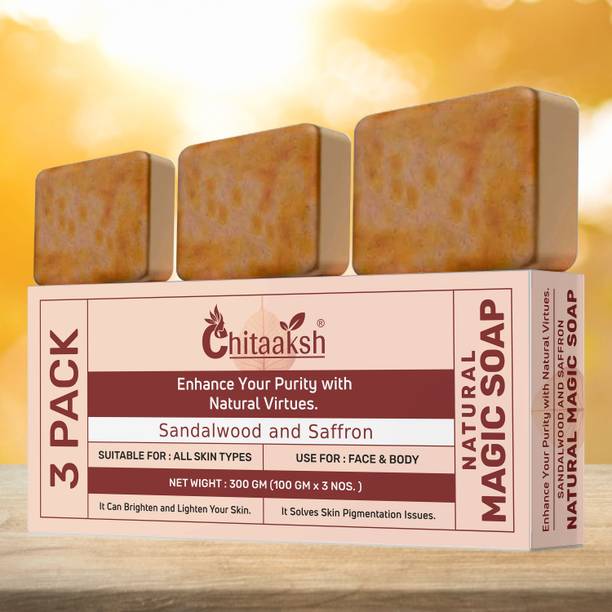 CHITAAKSH Natural Magic Soap – Refreshing & Skin-Revitalizing Herbal Bath Formula