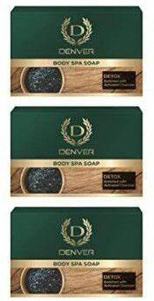 DENVER detox charcoaL body spa soap 125g*3