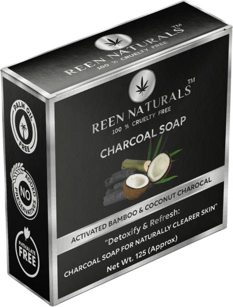 REEN NATURALS Charcoal Soap | Premium Soap for Detoxify & Refresh your Skin | Handmade Soap