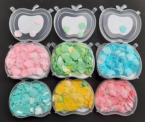 CRAZYGOL Disposable Mini Paper Soap Heart Portable Fruit Flower Apple Shape Travelling