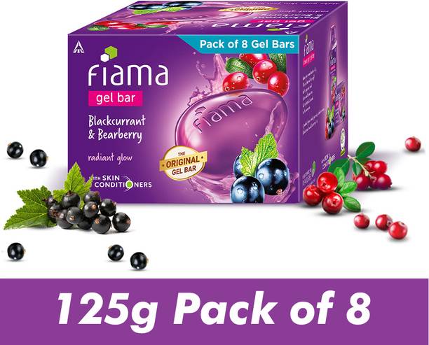 FIAMA Gel Bar Blackcurrant and Bearberry, Radiant Glowing Skin, with Skin Conditioners