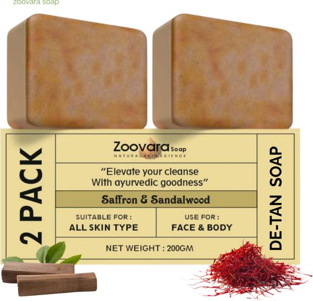 zoovara Sandalwood Soap for Soft, Silky, Glowing, Radiant Smoothness.