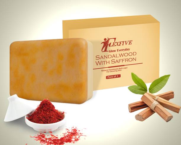 FLEXFIVE Flexfive Sandalwood & Saffron Handmade Bath Soap
