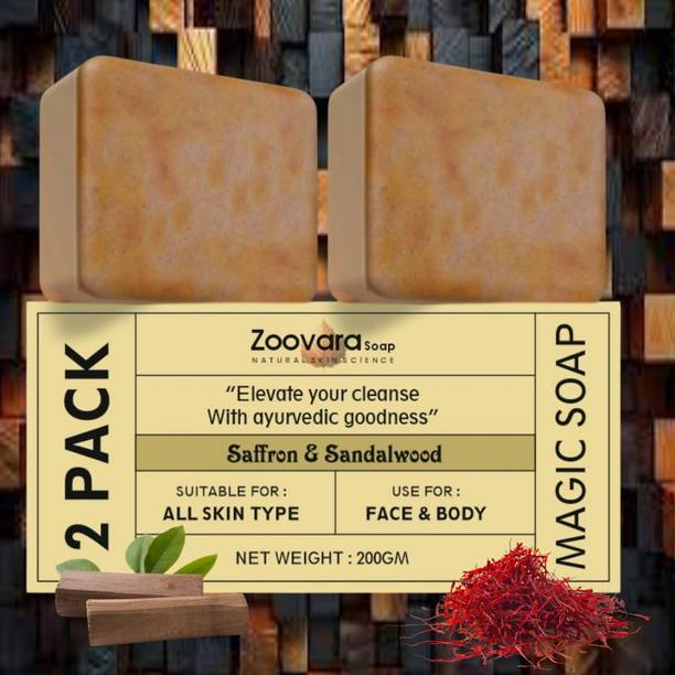 zoovara Magic Soap Sandalwood Soap for Glowing, Hydrated, and Smooth Skin.