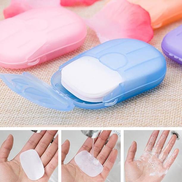 krishnaviessentials Portable Paper Soap Sheet Dispenser Pack of 3 Pocket Travel Hand Wash Holder