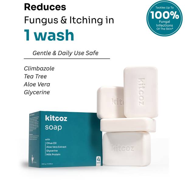 Kitcoz Anti Fungal & Anti Itching Soap With Tea Tree Oil For Fungal Infections
