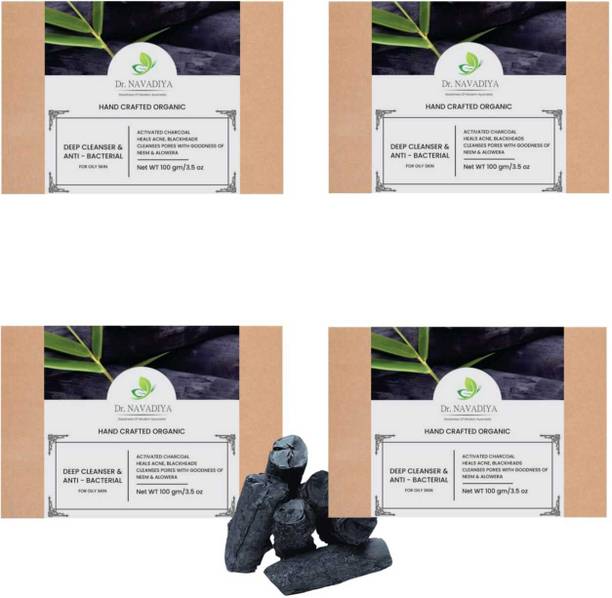 Dr. NAvadiya Skin Lightening & Whitening, Dirt Removal 4 Pack Charcoal Soap