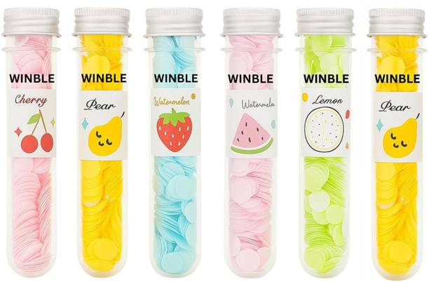 Winble 6 Tube Travel Paper Soap Mixed Fragrance Flower Bottle Portable Hand Wash Sheets