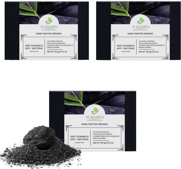 Dr. NAvadiya Charcoal Soap 3 Combo Pack For Skin Glowing