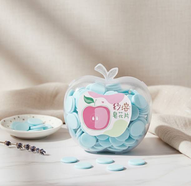 sassy beauty Apple Shape Paper Soap for Clean Hands Pocket Size