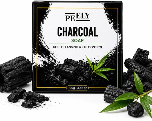 PEELY Charcoal Soap for Men & Women | Refreshing Daily Bath Soap