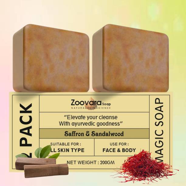 zoovara Magic Soap Sandalwood Soap for Silky, Fresh, Smooth, Radiant Skin.