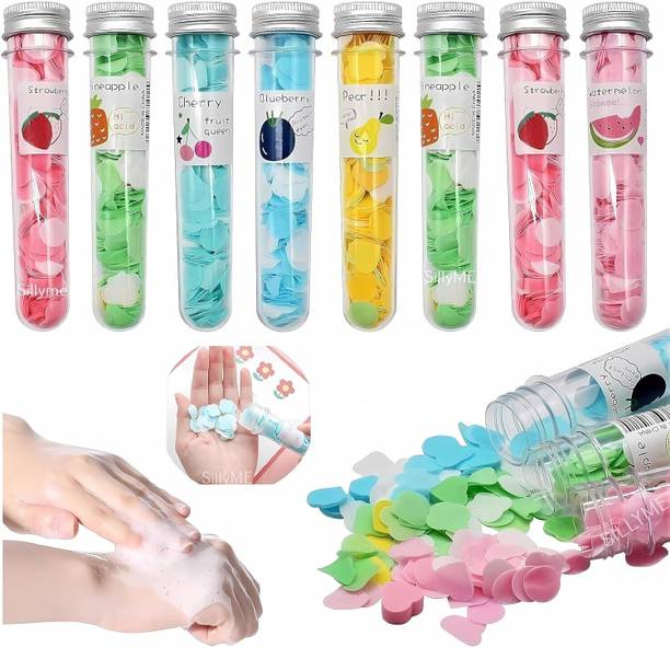 Lusty soul Portable Disposable Paper Soap Confetti Cleaning Washing Hand ( pack of 8 )