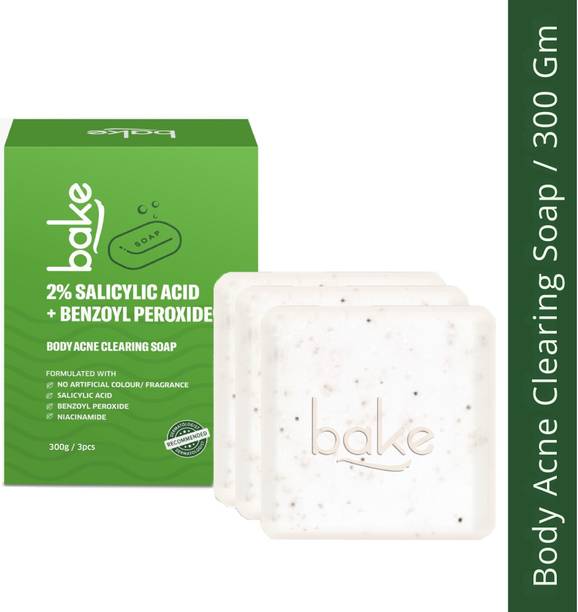 Bake 2% Salicylic Acid Soap for Body & Back Acne, Reduces Strawberry Legs